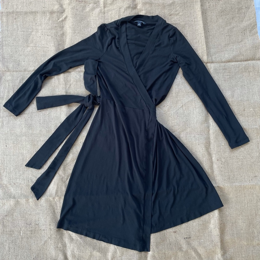 Banana Republic Black Wrap Dress - Picture 2 of 4
